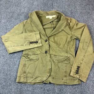 J.Crew Broken-In Chino Blazer Womens Size 8 Olive Green Cotton Twill Jacket